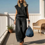 Nyvora™-Set aus Jeans mit Modernem Schnitt und Erstklassiger Passform – Schwarz