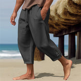Erich – Bequeme Leinenhose Mit Elastischem Bund Für Den Sommer – Schwarz