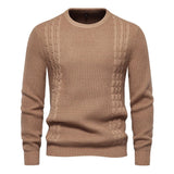 Drechsler | Strick Casual Warme Herrenpullover – Braun