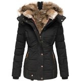 Odina - winterjacke mit kapuze – Schwarz