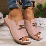 Nivelle™-Sandale im Mule-Design mit Eleganten Metallakzenten – Pink