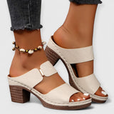 SHARA | Orthopädische Komfortsandalen mit Blockabsatz – Beige
