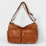 Fenda | Vintage-Ledertasche im klassischen Stil – Braun