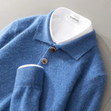 BELFORD CASHMERE POLO – Blau