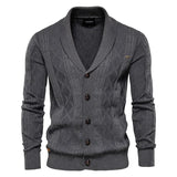 Herren-Cardigan mit Knopfleiste – Grau