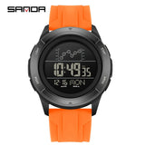 OFNS 2198 Student Elektronische Uhr – Multifunktionale, Wasserfeste LED Sportuhr für Männer 2025 – J-Orange