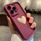 Heartora - Liebesge Schichte  iPhone Hülle Mit Herzgriff – Lila