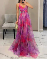 Tunika – Maxikleid Mit Blumenmuster – Rosa