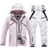 Unisex-Skianzug im zweiteiligen set | winterlicher funktionstil – Rosa