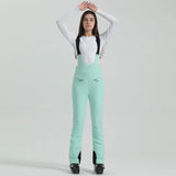 Damen Hose | Ausführung mit Trägern und elastischem Bund – Grün