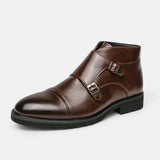 Patrizio™ | Herren Monk Strap Stiefeletten aus Premium-Ecopelle – Braun