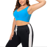 Nahtloser Sport-Push-Up-BH – Blau