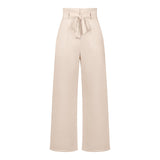 Elodie - Elegante Damenhose mit weitem Bein – Beige