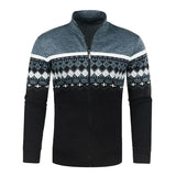 Luke | Zip-Up Vintage Cardigan – Blau