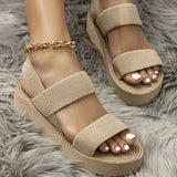 Damen Keilsandalen Mit Dicke Leichter Sohle – Elegantes Design Für Frühling & Sommer 2025 – Aprikose