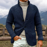 Mark | STRICKJACKE AUS GROBER STRICKOPTIK – Blau