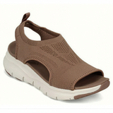Mila - Keilsohlen-Sandalen – Braun