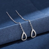 Soazig – Lange Ohrringe Mit Tropfenform – Silber