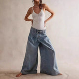 Solen™ Damenhose aus weichem Denim mit hoher Taille – Blau