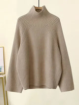 Winterstrickset - wärme und stil in einem eleganten outfit – Brauner Pullover