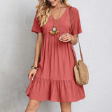 Olivia | Elegantes Midikleid – Rot