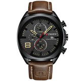 Wasserdichte Militär-Chronographen-Sportuhr – Braun Schwarz