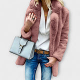 Luna – Warme und flauschige Winterjacke – Rosa