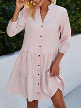 Shanna | Elegantes Midi-Kleid für den Alltag – Rosa