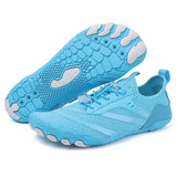 Ultrabequeme barfubschuhe aus echtem leder – raphael – Blau
