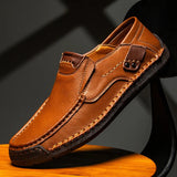 Razal – Elegante Leder-Pantoffel – Braun