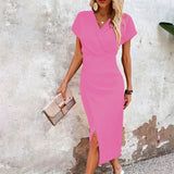 Festliches Midikleid für Damen | Hochzeitsgast – Rosa