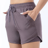Eldrina | Damen Sportliche Kurze Hosen | Leicht – Lila