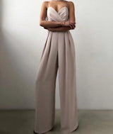 Eleganter Jumpsuit mit Spaghettiträgern für Damen – Rosa