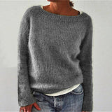 Norweger Winterpullover für Damen | Rundhals – Grau