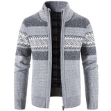 Gabriel | Zip-Up Vintage Cardigan – Hellgrau