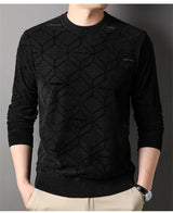 Herren Pullover mit Rundhalsausschnitt - MIKE – Schwarz