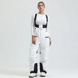 Unisex-Skihose mit Trägersystem | funktionale Winterausführung – Weiß 2