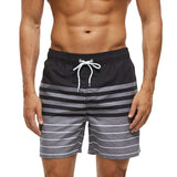 Matías | Herren Badeshorts – Schwarzer Streifen