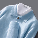 BELFORD CASHMERE POLO – Himmelblau