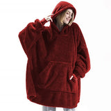 Oversize Hoodie Damen Kuschelpullover | Weich & Lässig – Burgund