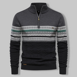 Alpina-pullover mit reißverschluss – Dunkelgrau
