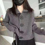 Holly – elegante strickjacke mit knopfverschluss – Aprikose
