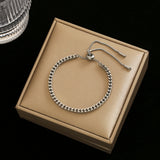Verstellbares Gold- und Silberarmband – Silber