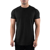 Herren Bequem Slim Fit T-Shirt | Rundhals – Schwarz
