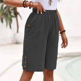 Valentina | Lässige Passform Shorts – Dunkelgrau