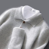 BELFORD CASHMERE POLO – Grau