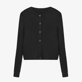 Elegantes Satinkleid - Stricktop-Kombinationsset – Schwarze Strickjacke