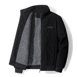 Udo - Cordjacke mit Fleecefutter – Schwarz