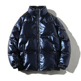Herren Winterjacke Winddicht | Pufferjacke für Outdoor – Blau
