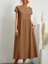 Ravella | Sanftes Stilkleid – Khaki